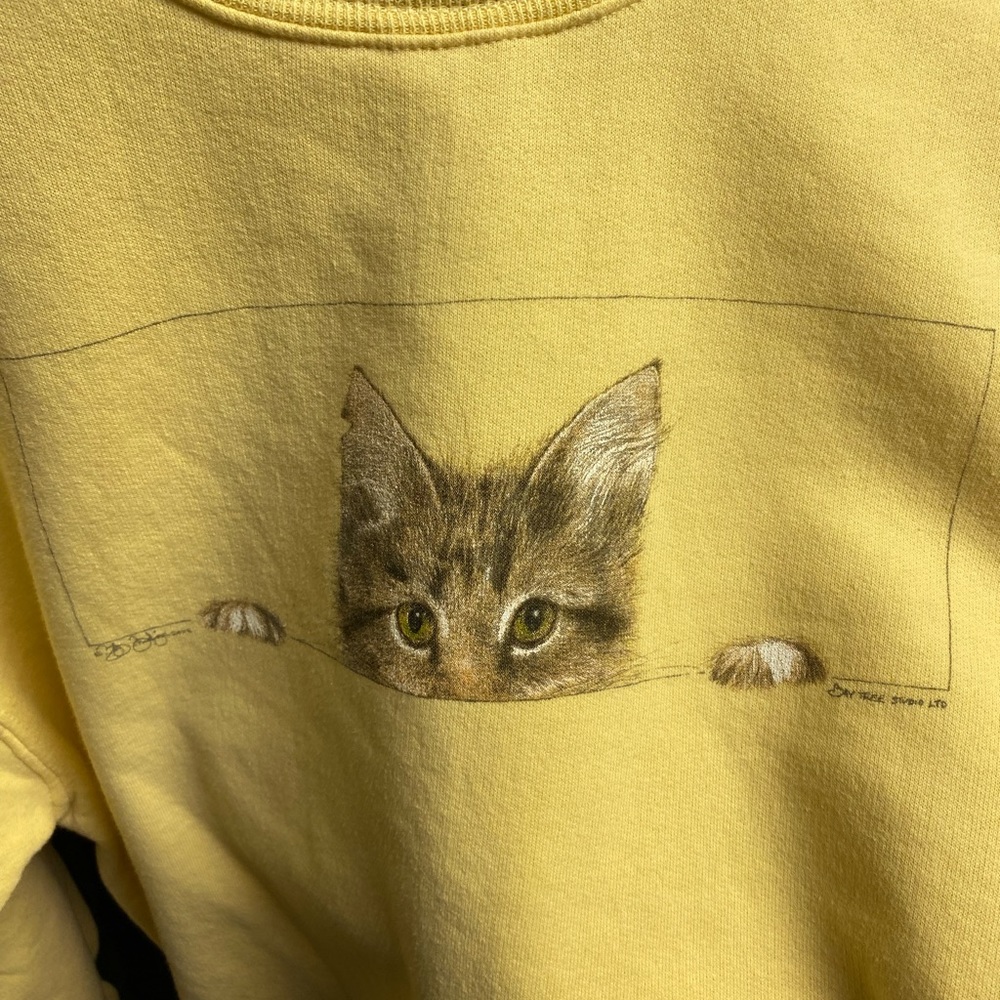 Peek a boo kitty by good morning sun for women crewneck sweatershirts